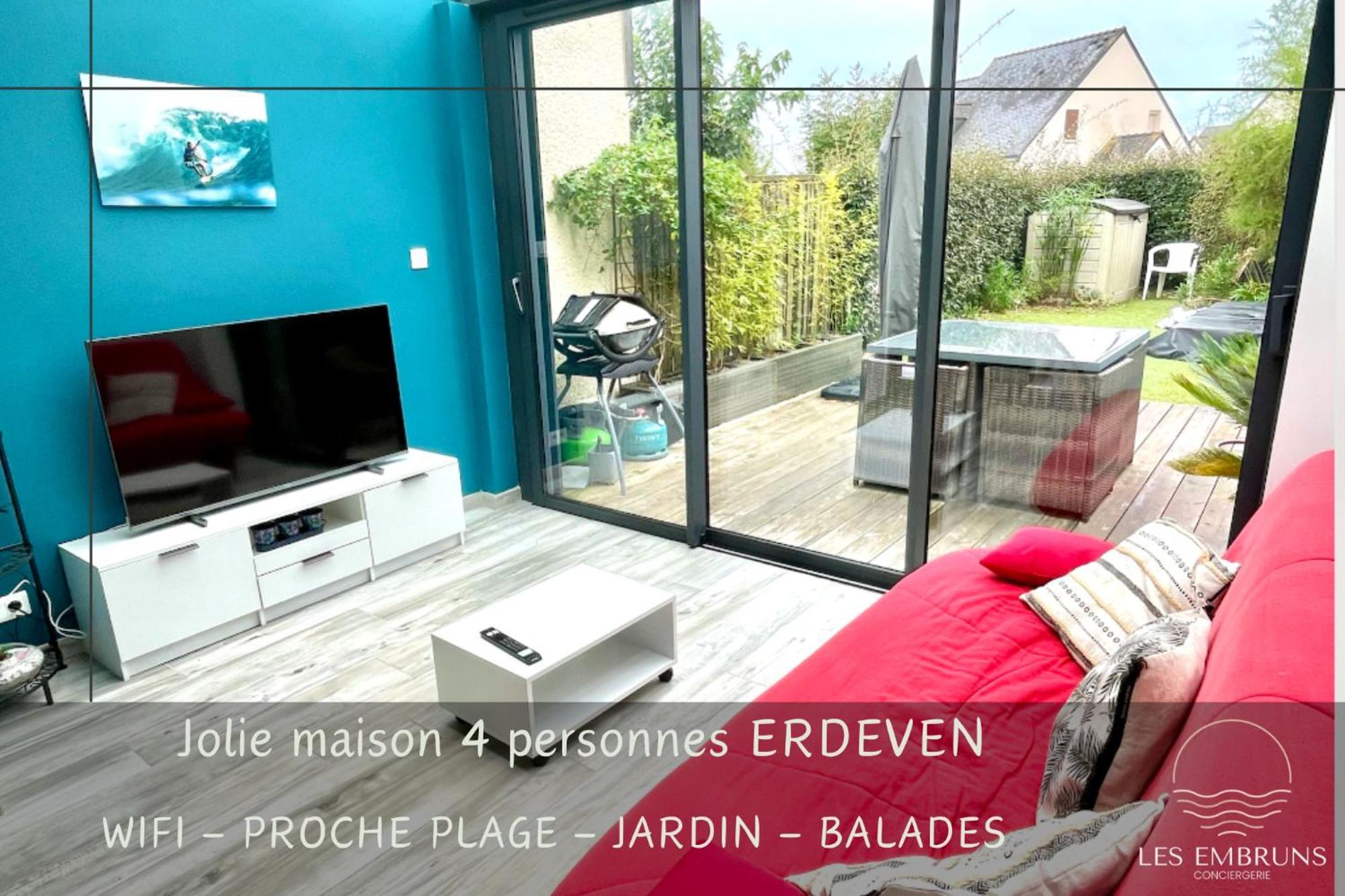 Jolie Petite Maison A 500M De La Plage D'Erdeven Esterno foto